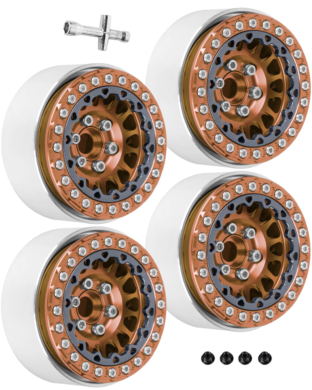 RCHuiWow 1.9 Beadlock Wheels