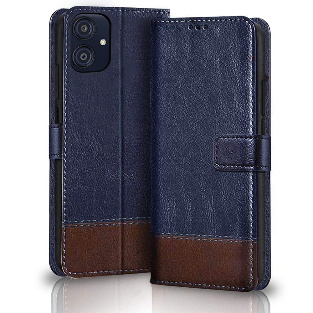 TheGiftKart Flip Back Cover Case For Samsung Galaxy M04/F04/A04E|Dual-Color Leather Finish|Inbuilt Stand & Pockets|Wallet Style Flip Back Case Cover For Samsung Galaxy M04/F04/A04E (Blue & Brown) (B0BQ7JF36C) Amazon Price History, Amazon Price Tracker