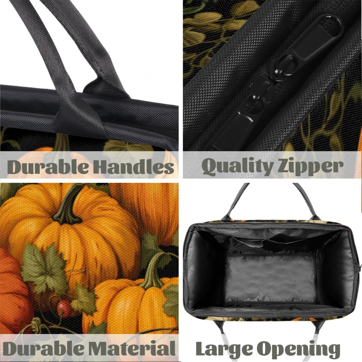 Pumpkin Leaves Red Fruits Gym Bag for Women Men, Travel Sports Duffel Bag with Trolley Sleeve, Waterproof Sports Gym Bag Weekender Overnight Bag Carry On Tote Bag for Travel Gym Sport