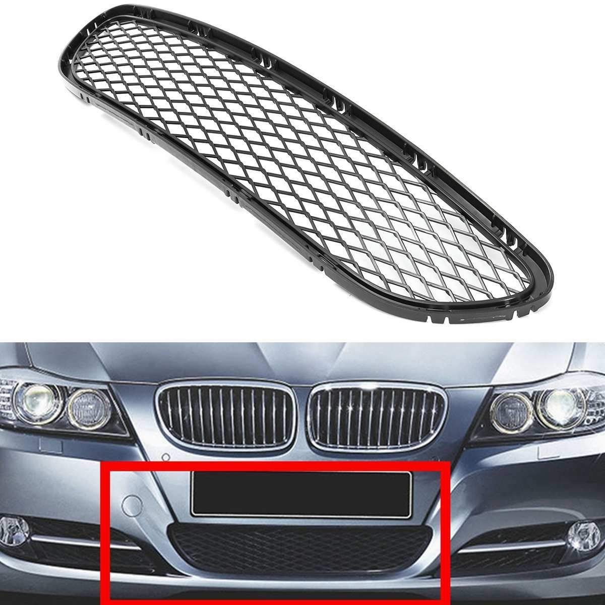 DFYYQ Car Front Bumper Lower Mesh Grille Grill for BMW 3 Series E90 E91 325i 328i 335i 2009 2010 2011 2012 51117198906