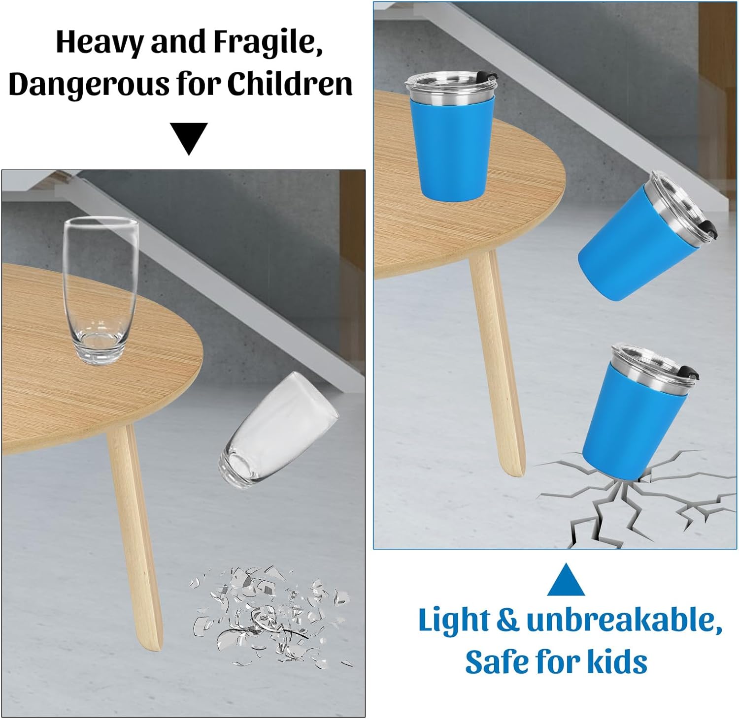 6pack Spill Proof Cups for Kids, 12oz Kids Cups with Straws and Lids Colorful Silicone Sleeves Spill Proof for Cold & Hot Drinks, Unbreakable Stainless Steel Water Tumblers (6) - Image 6