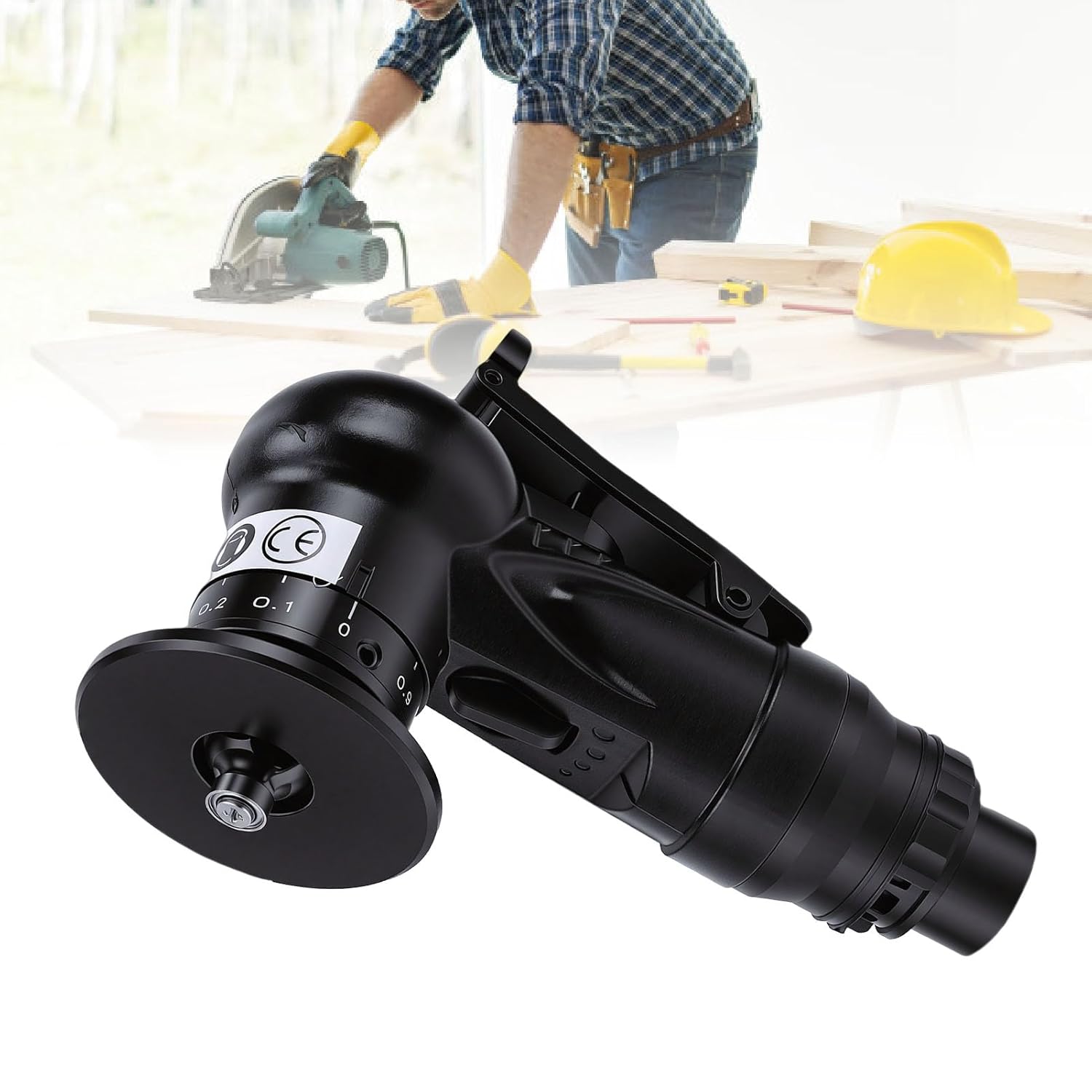 Handheld Air Chamfer Tool, Pneumatic Chamfering Machine with 30000rpm Speed and 0.1 0.9mm Depth Setting, Deburring Cutters for Metal Wood Beveling Deburring