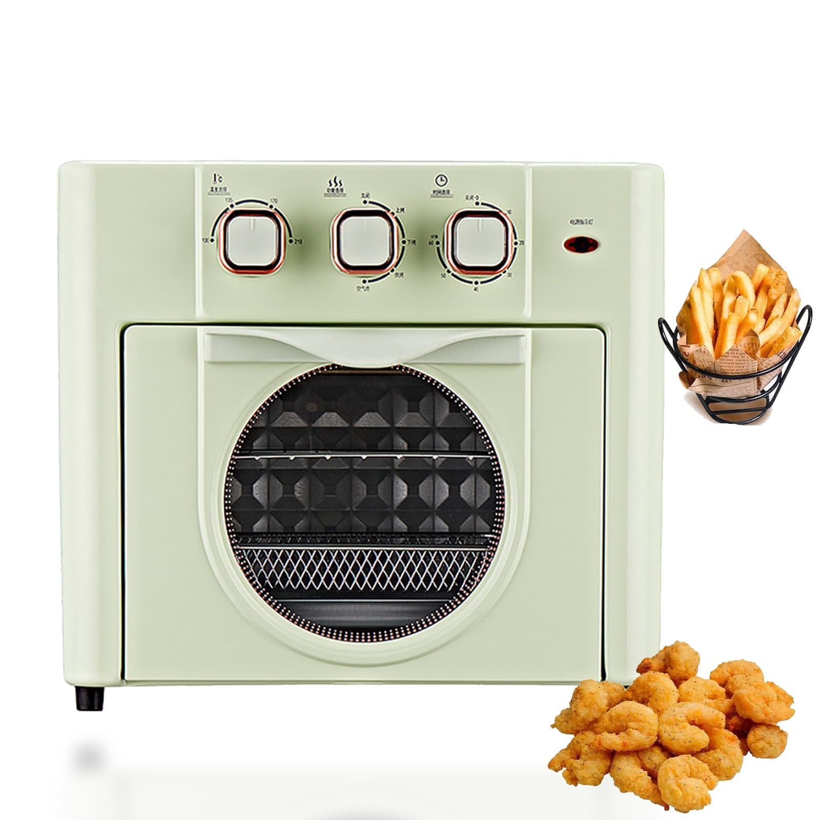 Friteuse à air grande capacité avec fenêtre de cuisson pour repas de famille