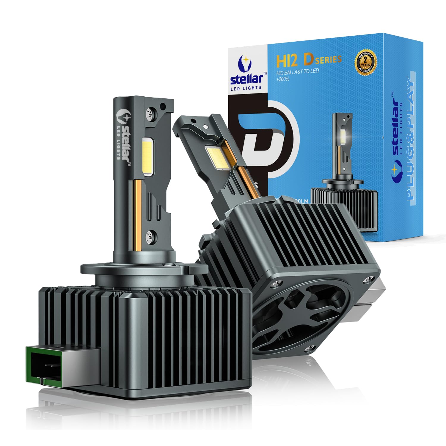 Stellar D3S Xenon Bulb 6000K Diamantweiß - Pack of 2- White Extra Bright, 2 Jahre Garantie Xenon Headlight Bulb