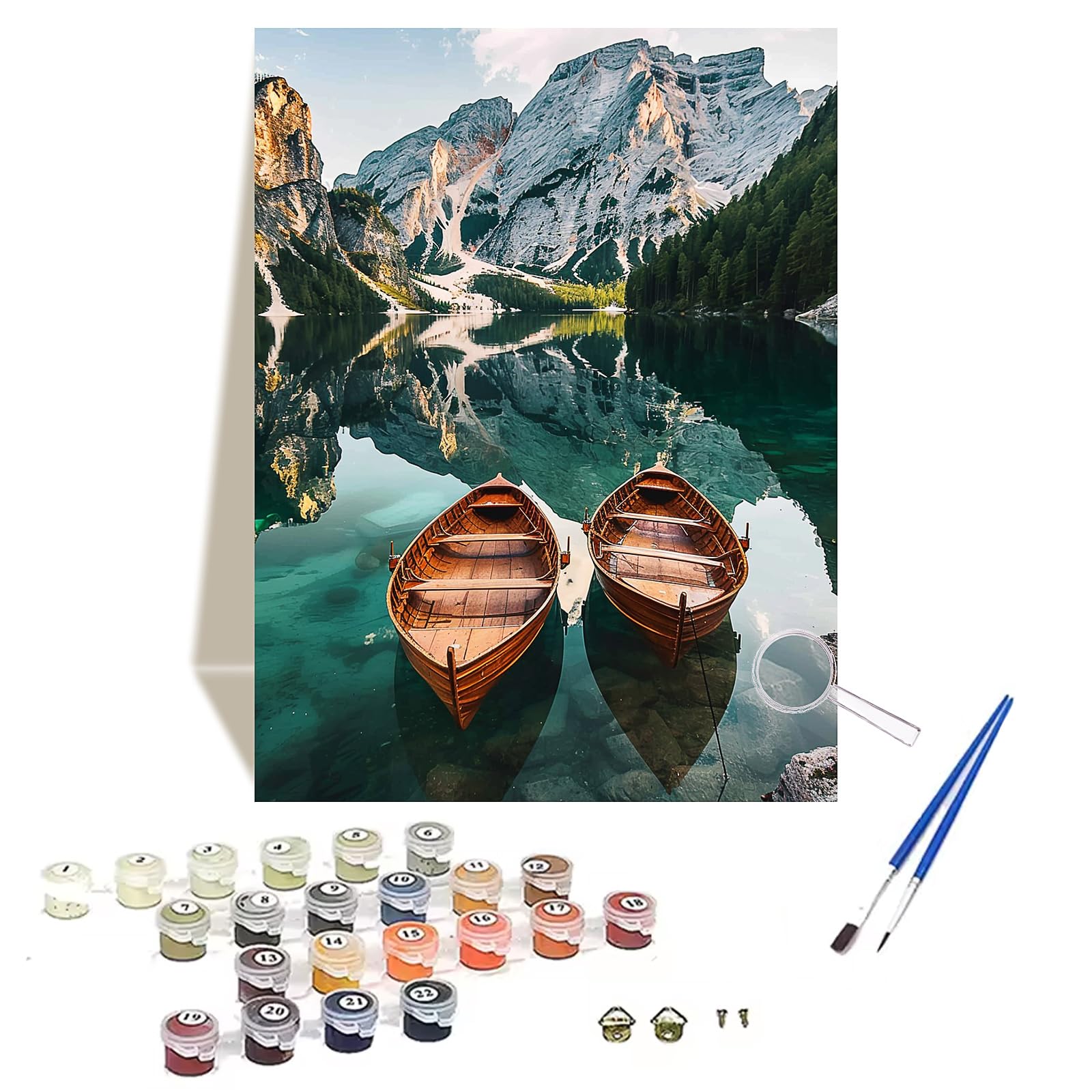 wonloong Paint by Numbers for Adults and Beginner,Painting by Number Kits On Canvas,DIY Craft Art Painting Kit Acrylic Pigment Drawing Paintwork for Gift Home Wall Decor 12x16inch/30x40cm