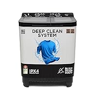 Midea WM 9.5 Kilograms Top Load Semi Automatic Washing Machine 230V Matte Black White