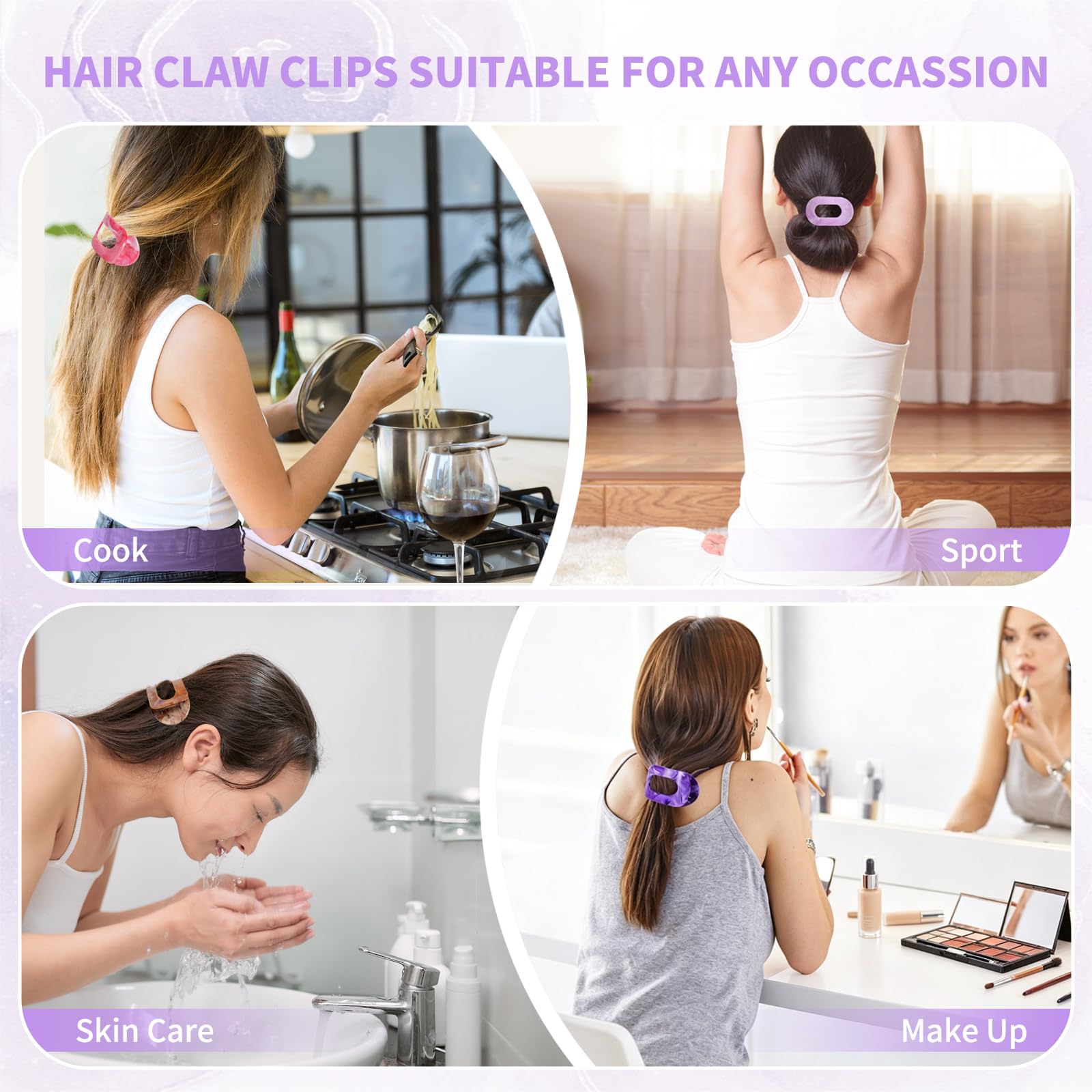 Fermagli per capelli piatti da donna, 16 pezzi, clip per capelli piatti di medie dimensioni, per ragazze, grandi fermagli per capelli spessi o sottili, tenuta forte, antiscivolo, accessori per capelli