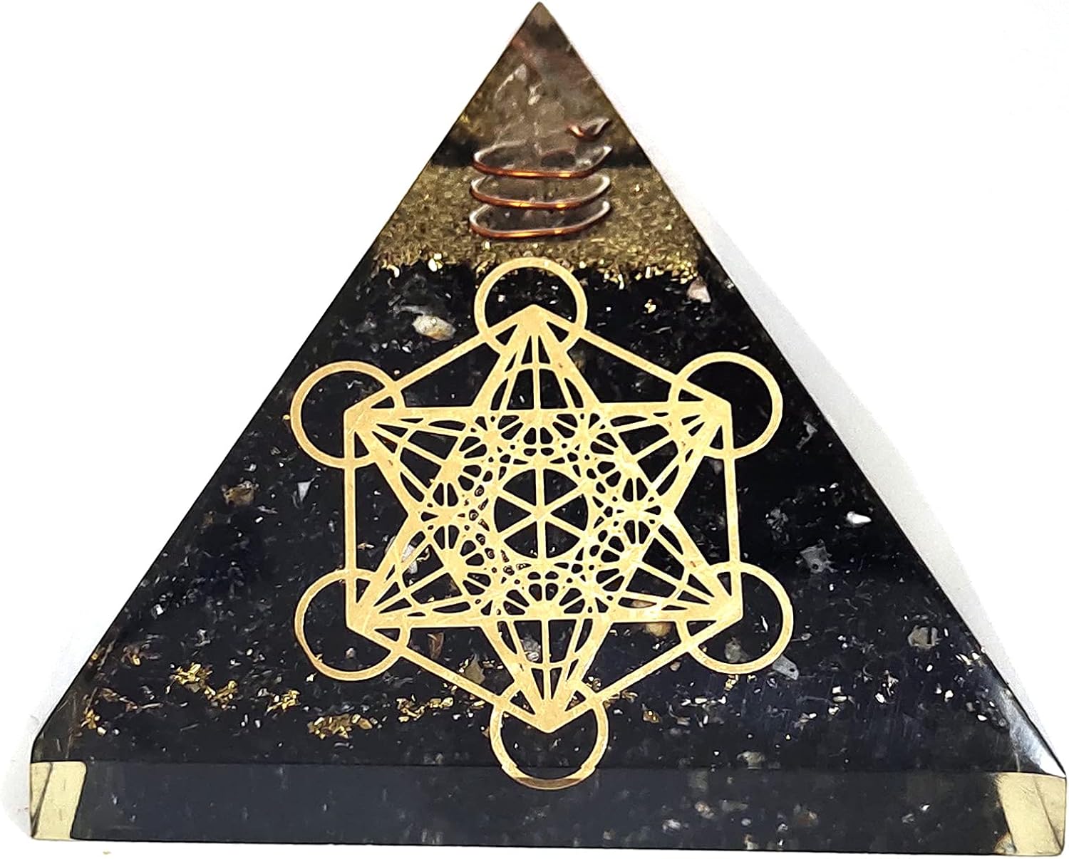 Black Tourmaline Orgone Crystal Pyramid & Pendant Seven Chakra Metatron Cube Merkaba | Natural Stone Bracelet | E Protection Kit Reiki Spiritual Healing Positive Energy Generator Yoga Meditation - Image 5