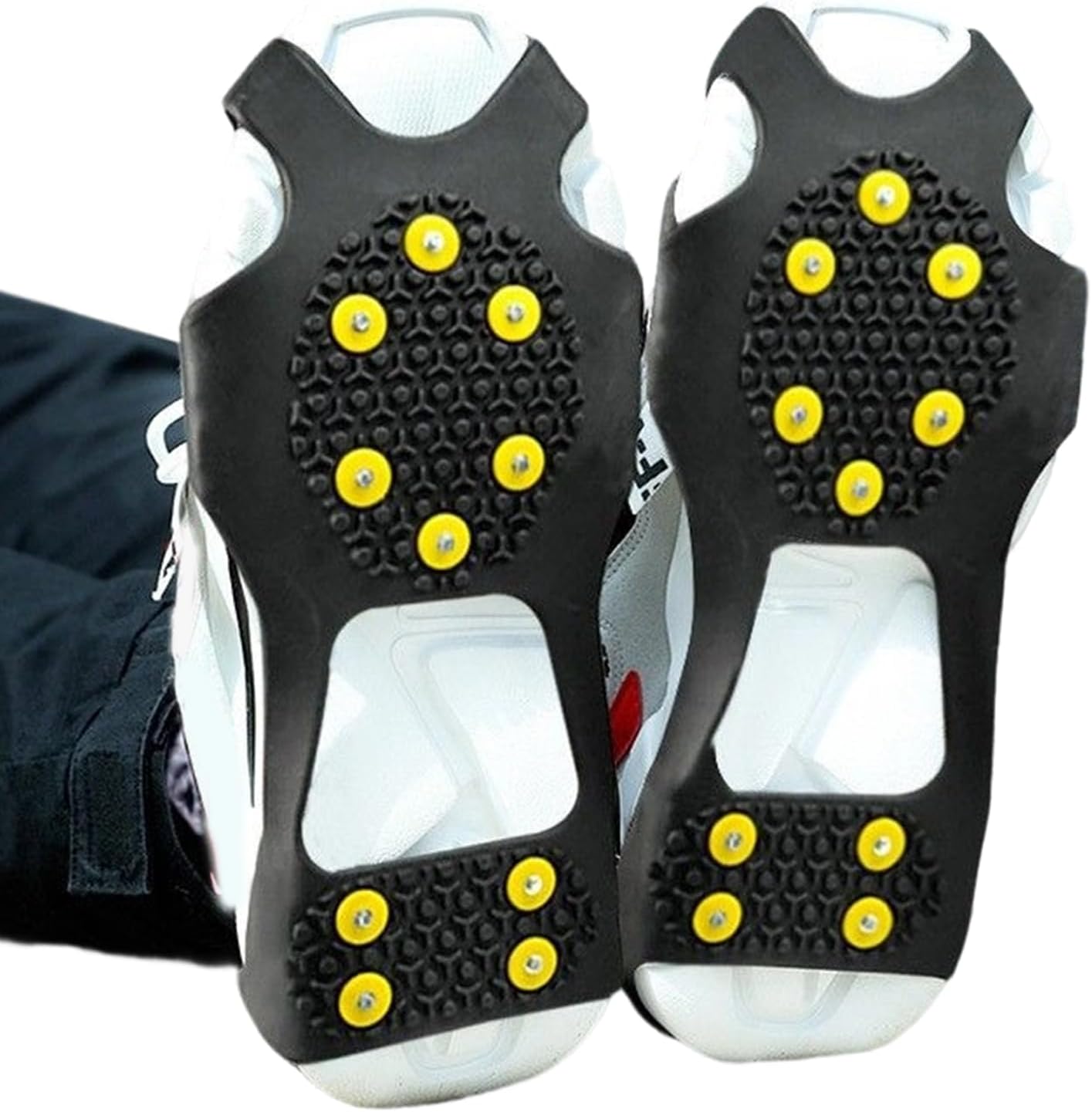 Ice Cleats for Boots Stainless Steel Quick-Release Snow Boots Spikes