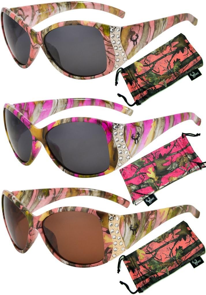Hornz Pink Camouflage Polarized Sunglasses for Women