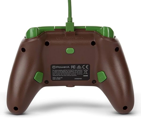 PowerA, controller cablato avanzato, design con blocco d'erba del videogioco Minecraft - 4