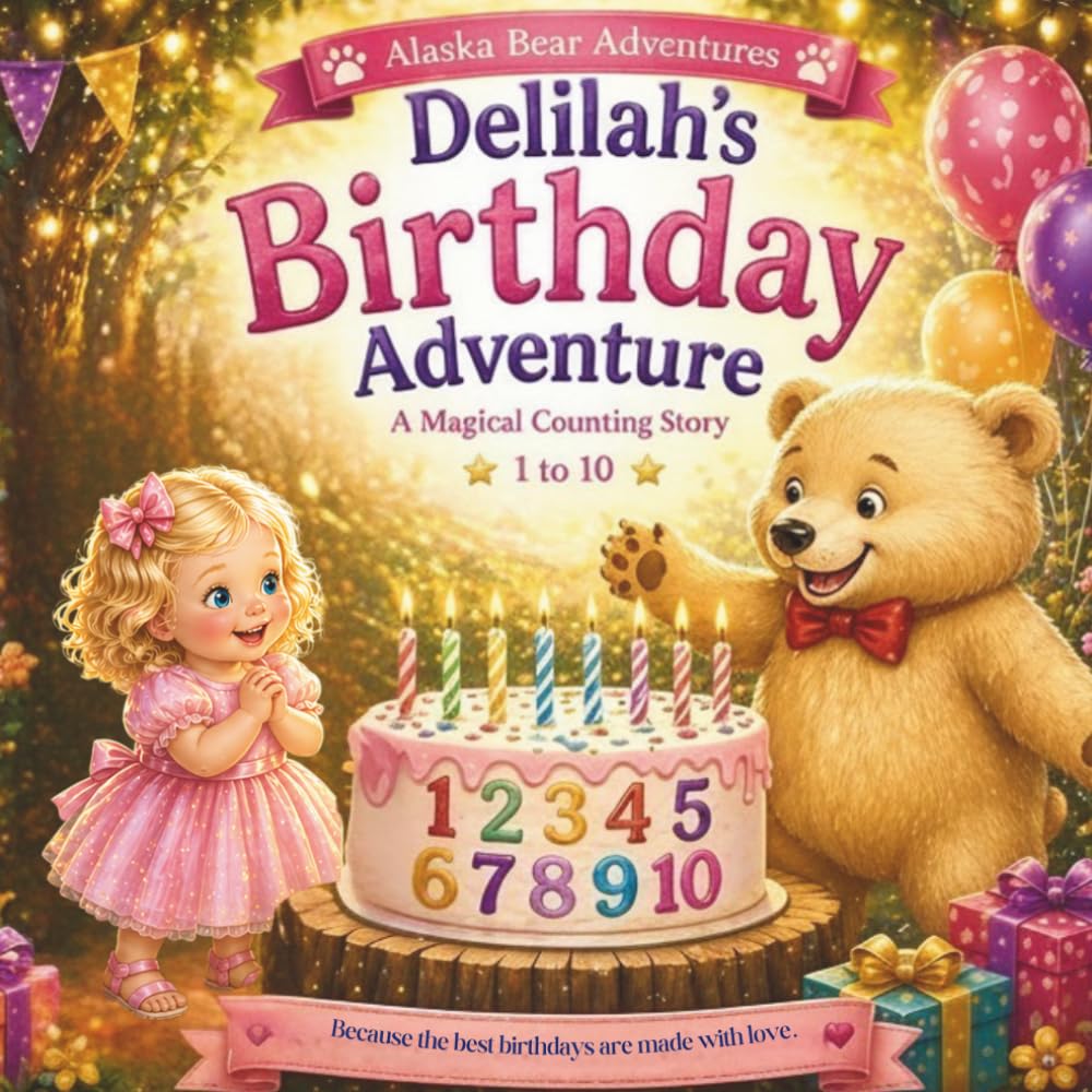 Alaska Bear and Delilah's Birthday Adventure: A Counting Adventure About Kindness, Patience, and Friendship (Alaska Bear Books)