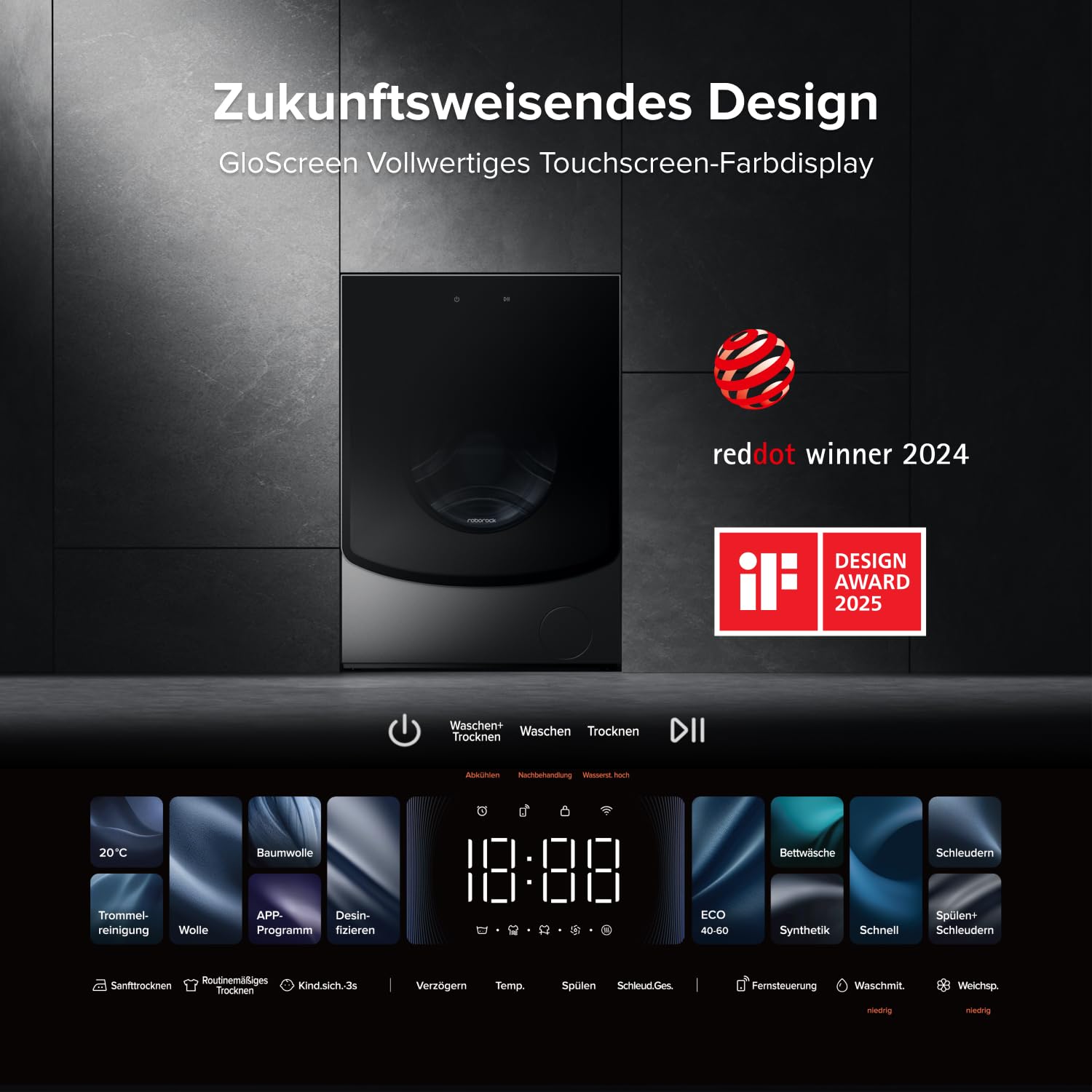 Roborock Zeo X Waschtrockner 11 kg Waschen 6 kg Trocknen 27 Programme APP-Steuerung