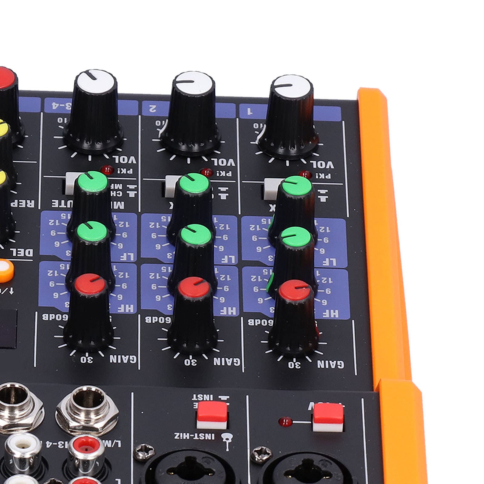 Mixeur audio 4 voies - Réduction du bruit intelligente - Prise USB sans fil - Console de mixage sonore portable pour Webcast Party