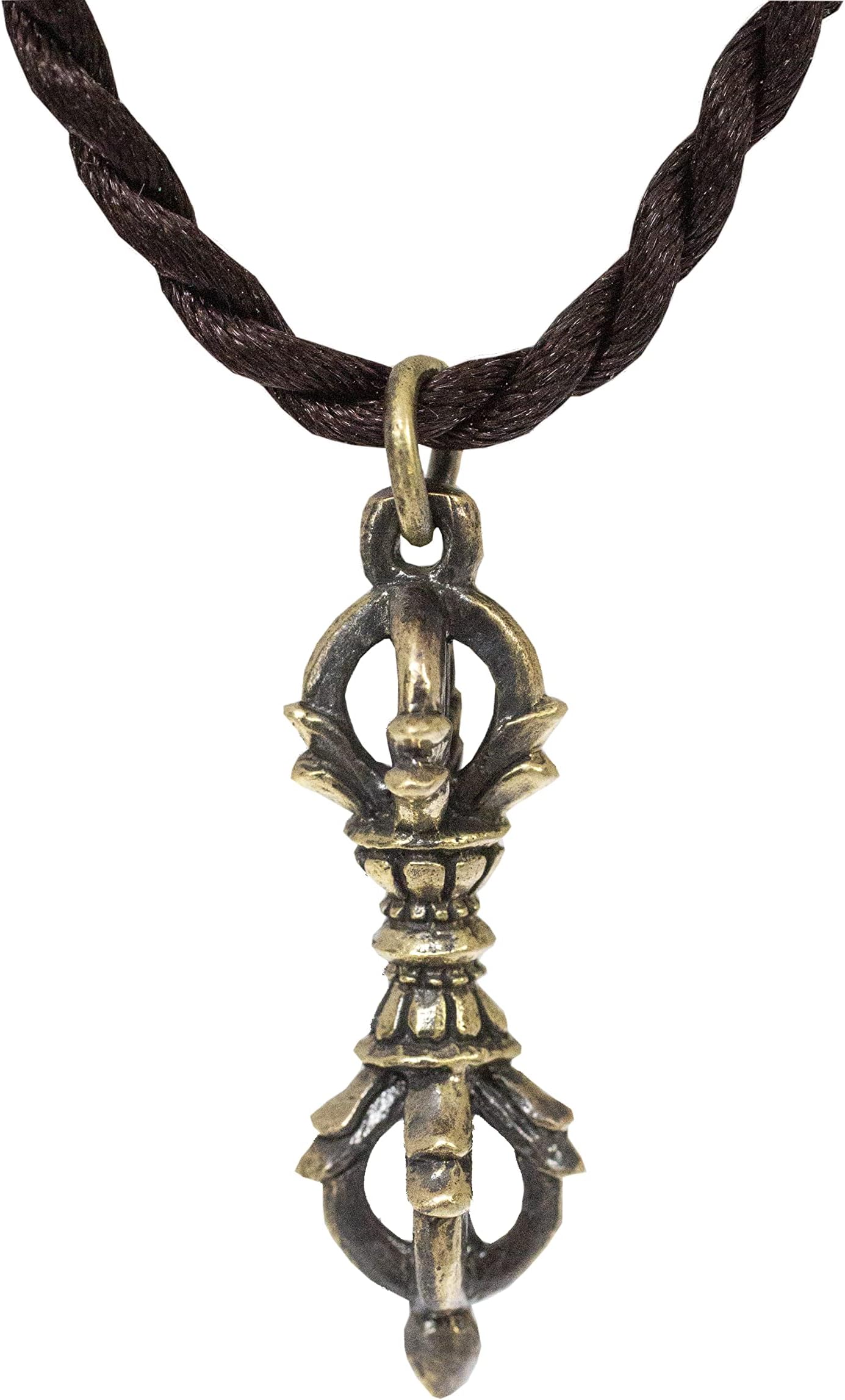 Dorje, Vajra, Double Dorje, Vishvavajra - Symbol of Vajrayana- Pendant Necklace - brass and gold finish - different sizes