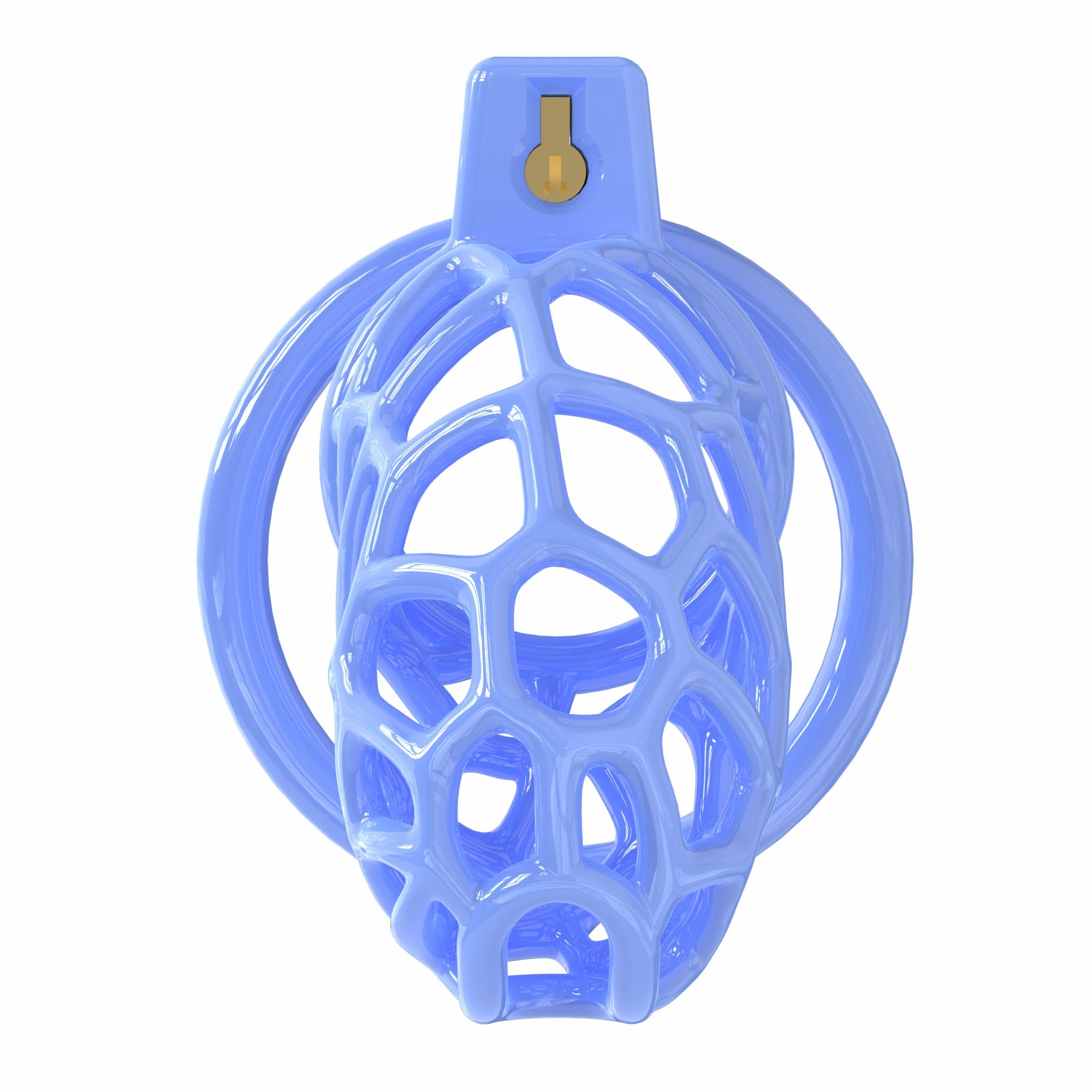 Genérico Jaula Transpirable Hueca de Nido de Abeja para Hombre, novedosa y única, con 6 Anillos fijos (40mm/44mm/48mm/52mm/56mm/60mm)-ESMA21