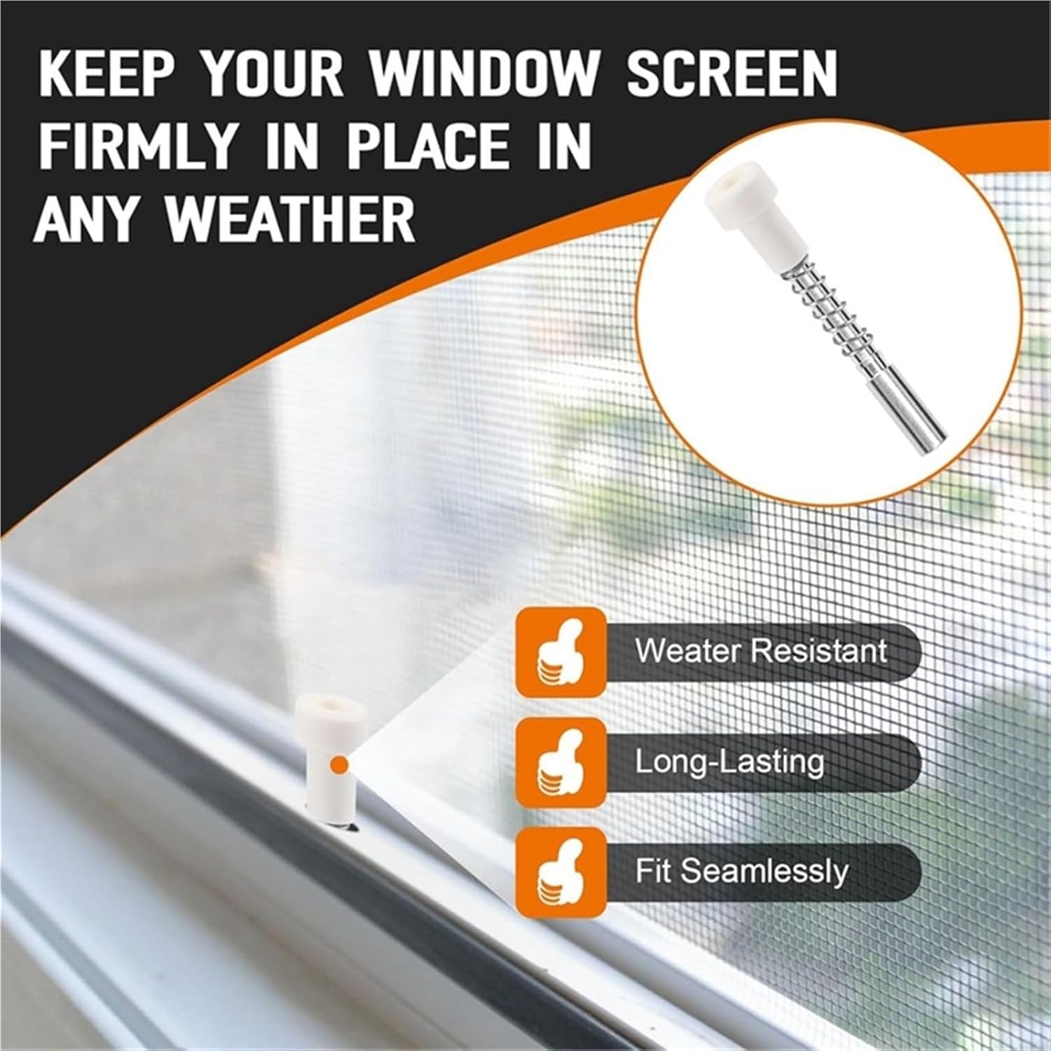 Window Screen Pins 30/50pcsWindow Screen Replacement Plunger Pins 5/32 X 1-1/2 Inch for 3/4" Frame Latch Set(30pcs)