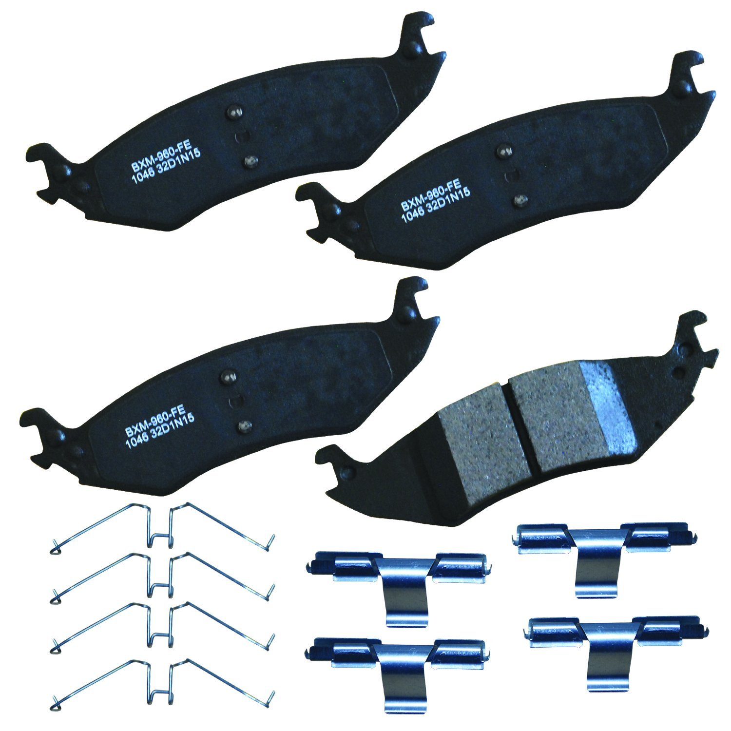 Bendix Premium SBM1046 Semi-Metallic Rear Brake Pads for Ford E-150 2007-2004, E-150 Club Wagon 2005-2004, E-150 Econoline 2007, Territory 2023