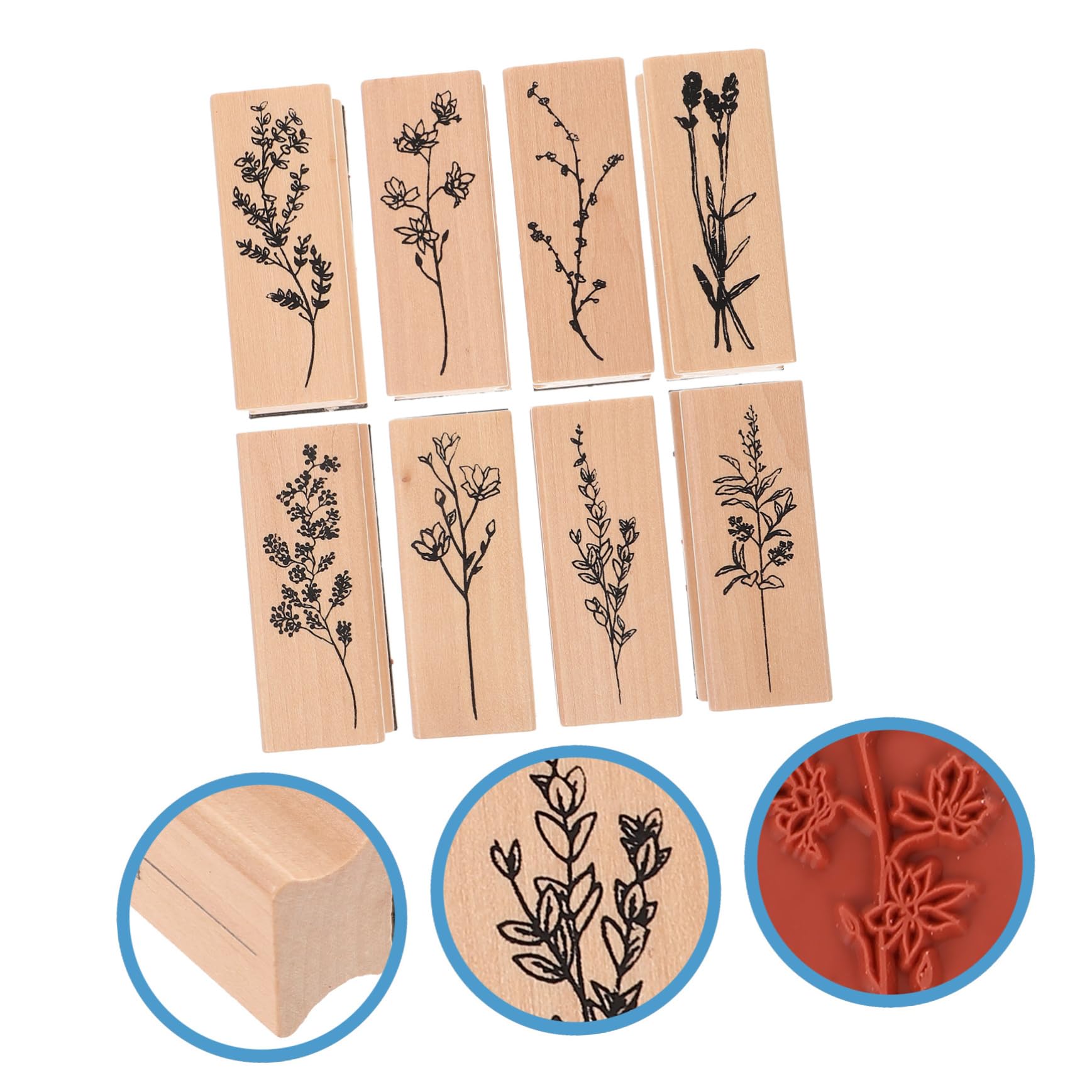 LALAFINA 40stücke Teiliges Aus Holzstempeln Für Dekorative Stempel Für Bastelarbeiten Kreative Journals Und Scrapbooking Langlebig Und Sicher Der Anwendung