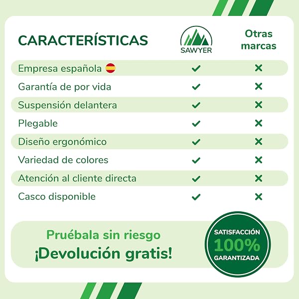 Sawyer Bikes - Patinete Ajustable y Plegable - Niños 6 a 12 Años - 3