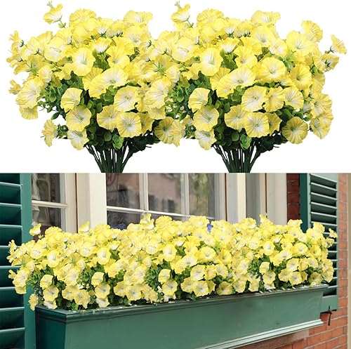 8 paquetes de flores artificiales de orquídea mariposa, falaenopsis artificiales, resistentes a los rayos UV, no se decoloran, plantas de plástico