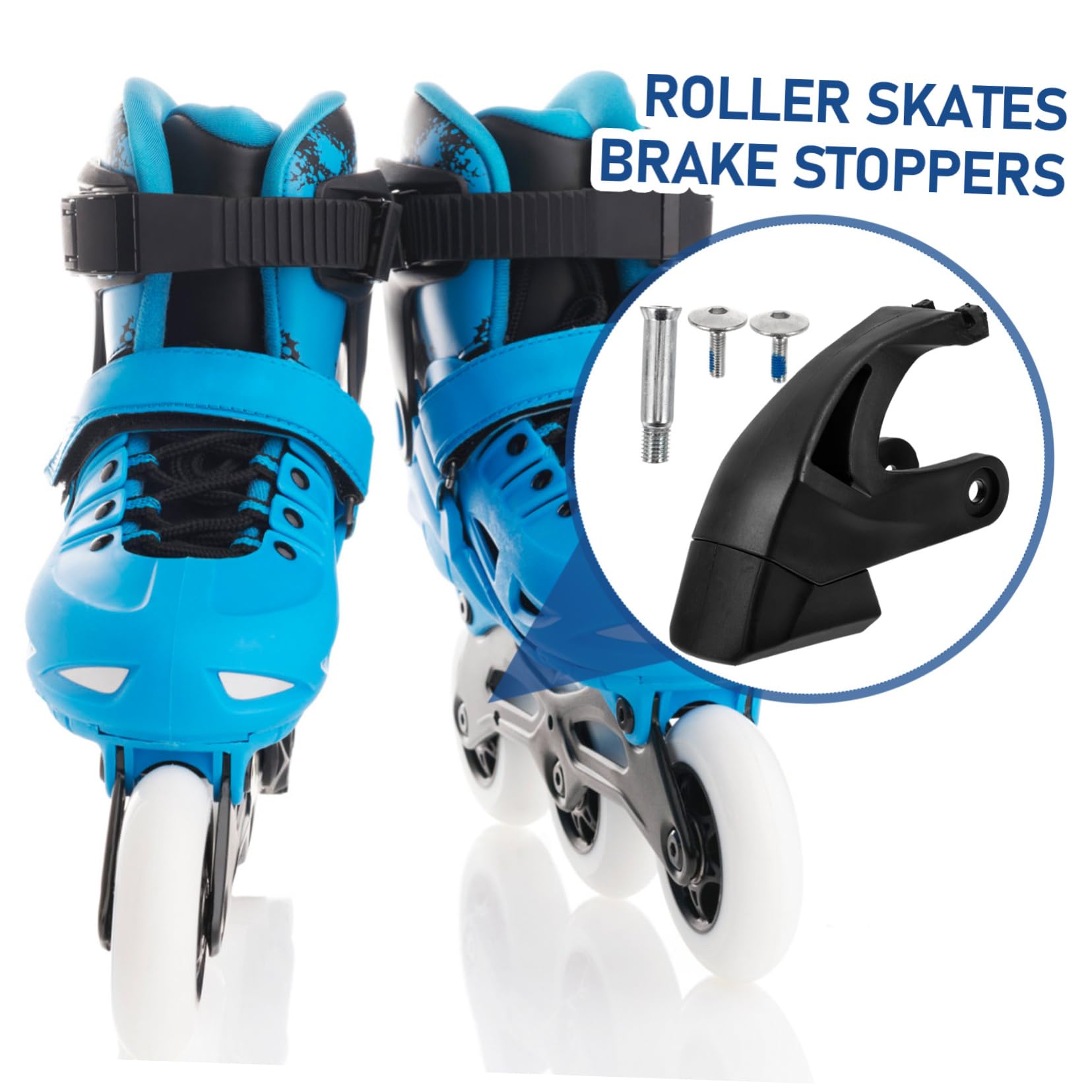 INOOMP 2juegos Frenos De Patín De Ruedas Zapatas De Repuesto para Patines De Inline Accesorios De Seguridad para Patinaje Material Resistente Al Desgaste Diseño Práctico y Eficaz para