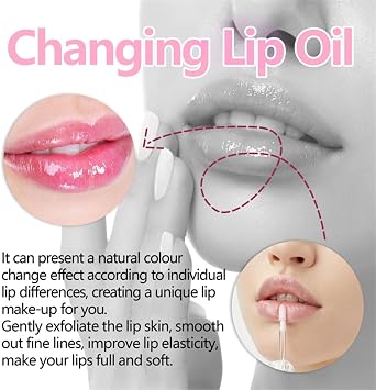 Colour Changing Lipstick, PH Adjusting Lipstick, Temperature Reactive Lip Tint, Long Lasting Moisturising Gloss, Natural pH Lip stick with Gold Foil,Hydrating Shine, Smooth Texture (1PC)