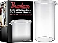 Vista 6 de Bruntmor Spare Carafe for French Press, 34 oz French Press replacement Glass, Fire hardened Borosilicate Beaker, 34 ounce