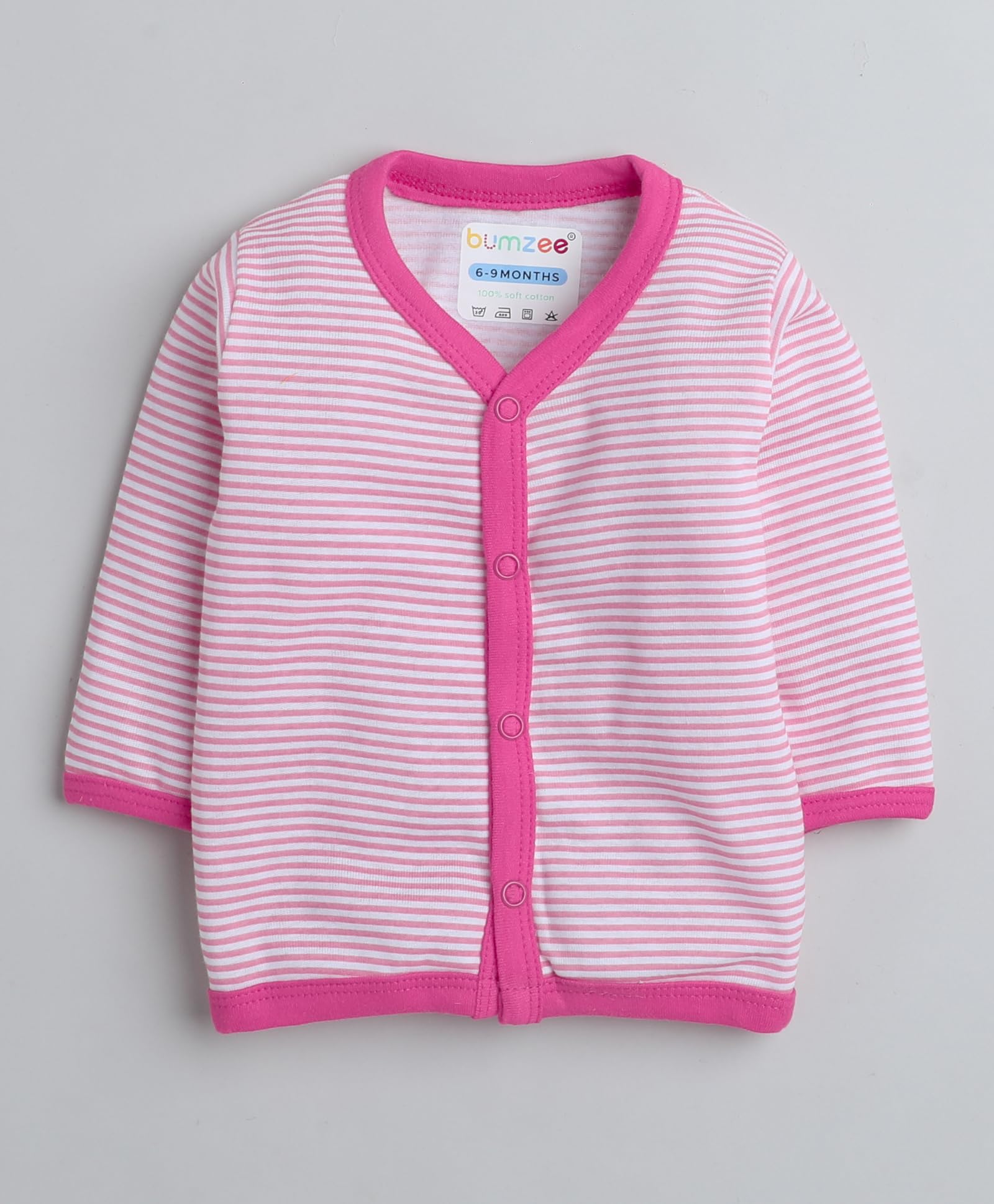BUMZEE Pink Girls Full Sleeves Jablas Pack of 3 Age - 6-9 Months (Peb8280D-pnk) - Image 6 thumbnail