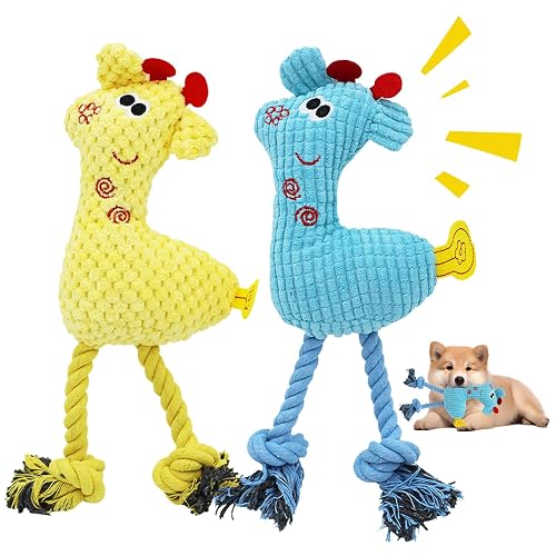 Omnikryp 2 Piezas Juguetes para Perros, Juguetes con Sonido para Dog, Dog Toys Indestructible