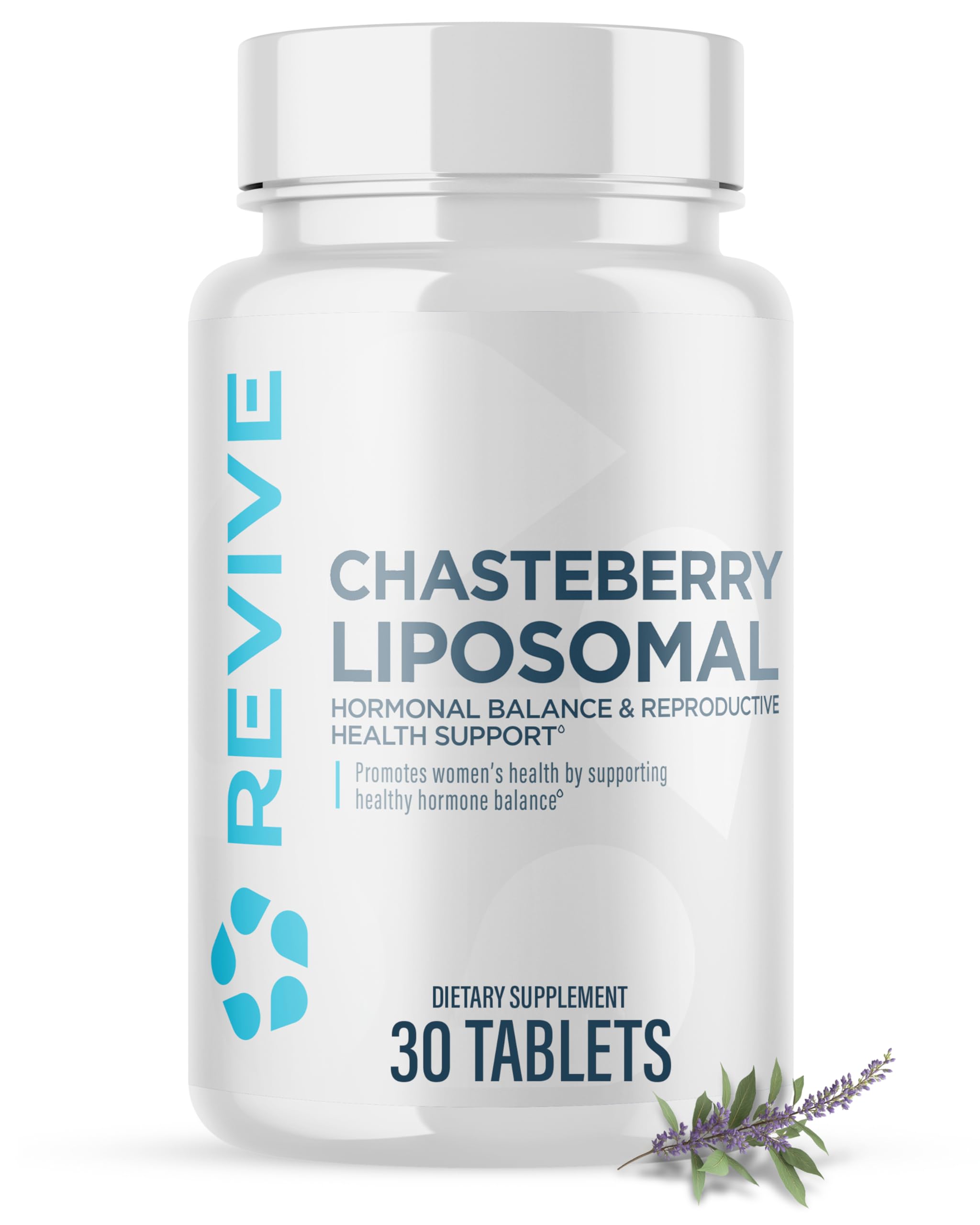 Revive MD Chasteberry Supplement for Women - Chaste-Berry Liposomal (Vitex Agnus-Castus) - Supports Women's Health, Hormone Balance & Fertility (30 Tablets, 30 Servings)