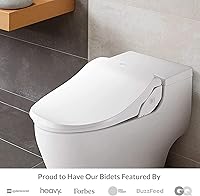 Vista 10 de Bio Bidet Slim Two - Asiento de inodoro eléctrico inteligente para bidé, redondo, agua tibia, asiento caliente, luz nocturna, lavado frontal