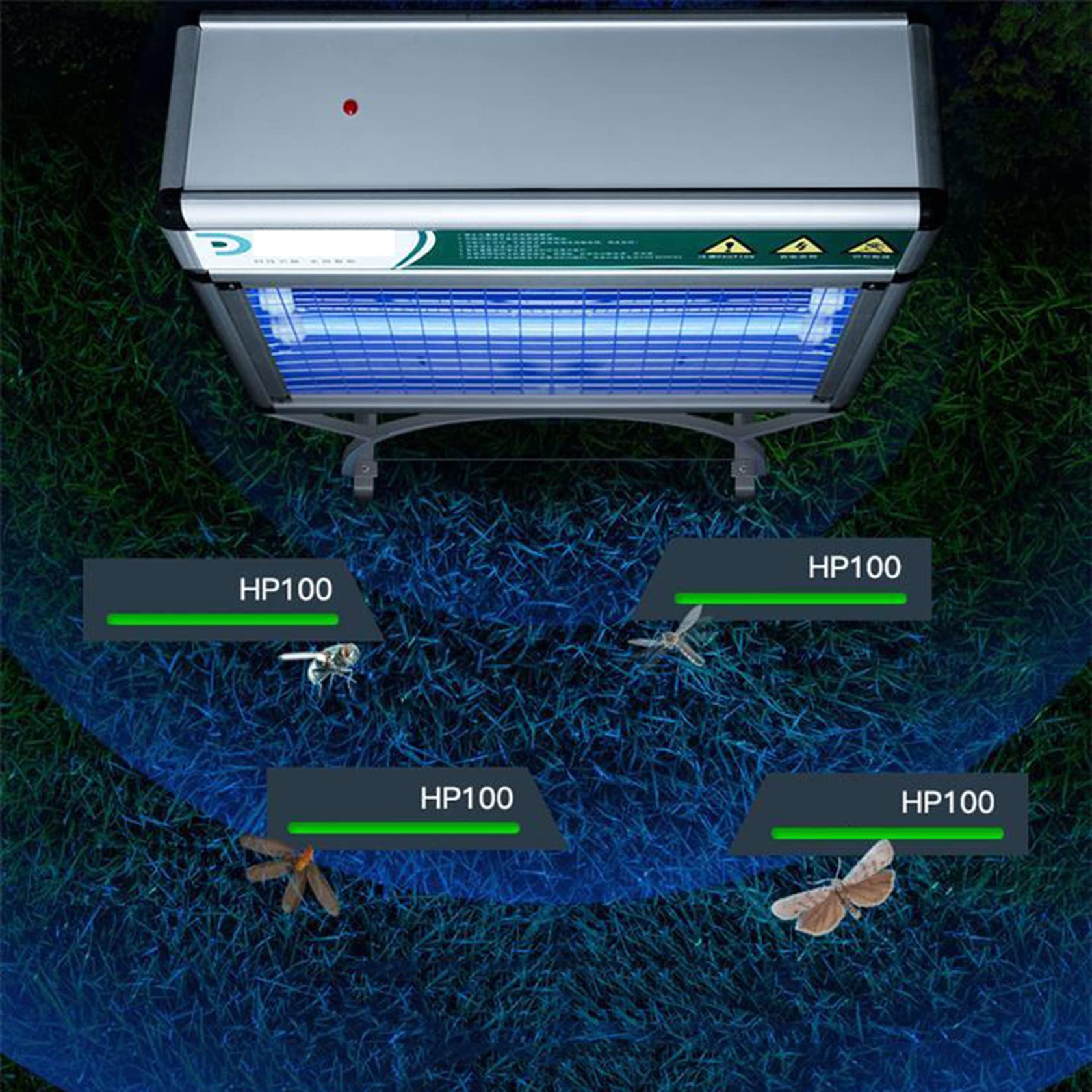 3500V Professioneller Außenbereich Insektenvernichter,2 IN 1 UV Insektenvernichter Elektrisch Mückenlampe,65W LED Insektenfalle Moskito Killer,IPX4,Intelligente Lichtsteuerung,230m²,X80S