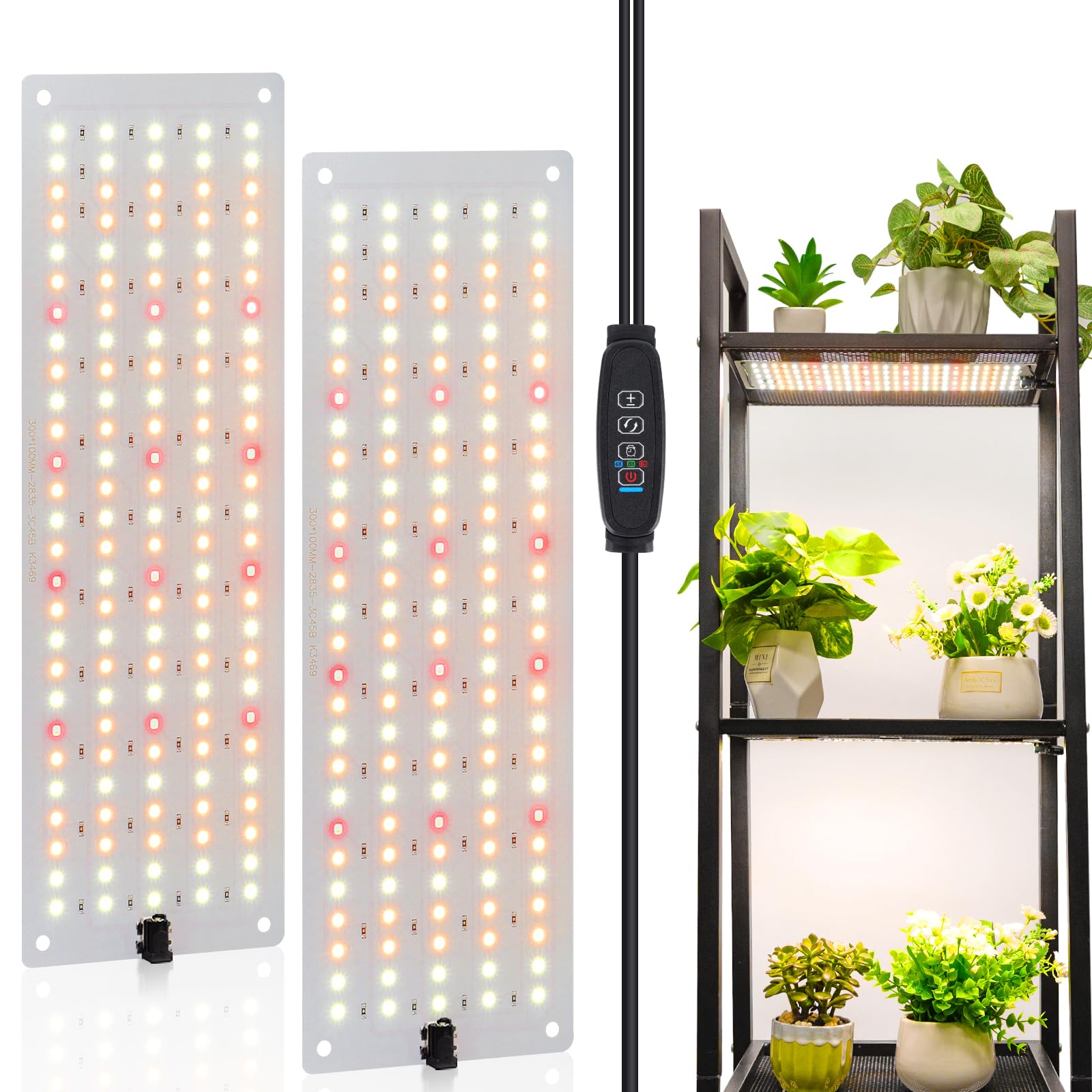 Photo 1 of [DAMAGED] LBW Plant Grow Light, Full Spectrum Plant Light for Indoor Growing, 270 LEDs Growing Lamp with Auto On/Off Timer 4/8/12H, 3 Lighting Modes, 10 Dimmable Levels, 2 Pack