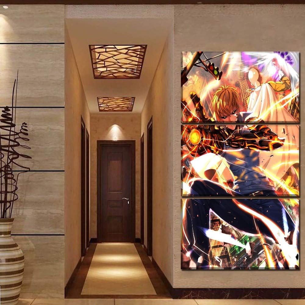 Tableau triptyque anime pour decoration murale de chambre