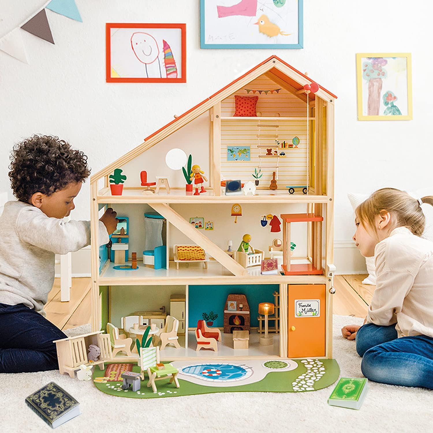 DROPOSALE 18 Pcs Miniatures Dollhouse Books Assorted Mini Decoration Accessories Doll Toy Supplies Christmas Pretend Play Makeup Use Game Play Baby Girls Baby Multi Color - Image 8 thumbnail