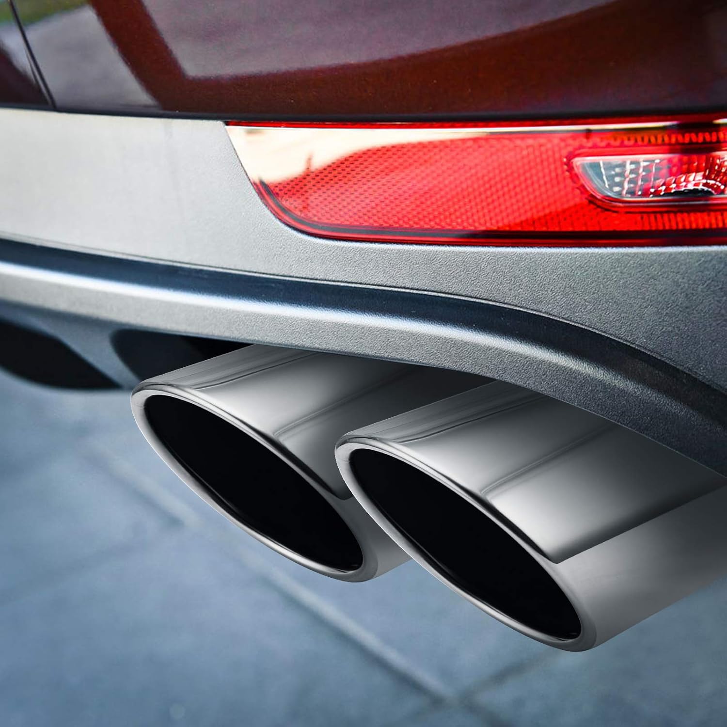3 Inlet Exhaust Tip, Kepect Universal 3" Inlet 4" Outlet 12" Long Tailpipe Tip for Truck Car