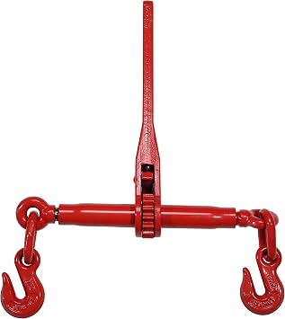 US Cargo Control Ratchet Load Binder for 5/16 Inch Grade 70 or 80 Chain - 5,400 LBS Working Load Limit, Heavy Duty Chain Binders 5/16 to 3/8, Smooth Ratcheting Design Reduces Chance of Recoil