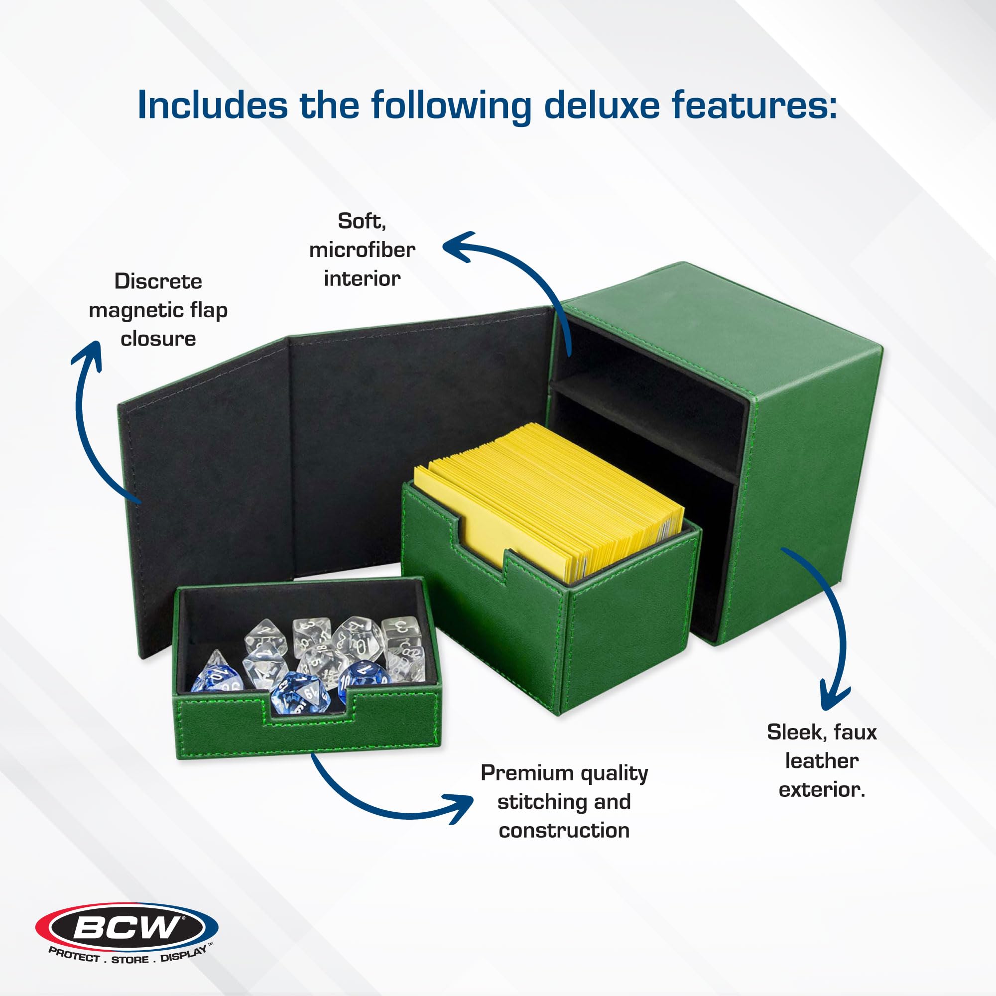 Card Supplies Deck Vault LX - 100 Green Standard Deck Box