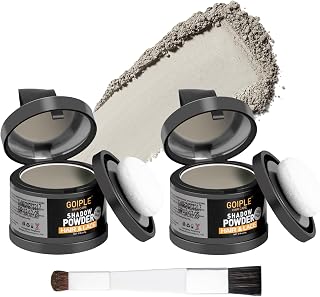 Root Cover Up Powder for Women - Light Gray Hairline Powder for Bald Spots, Eyebrows, Beard Line, Light-Blonde Hair Fibers for Thinning Hair Shadow Powder 2 Pack