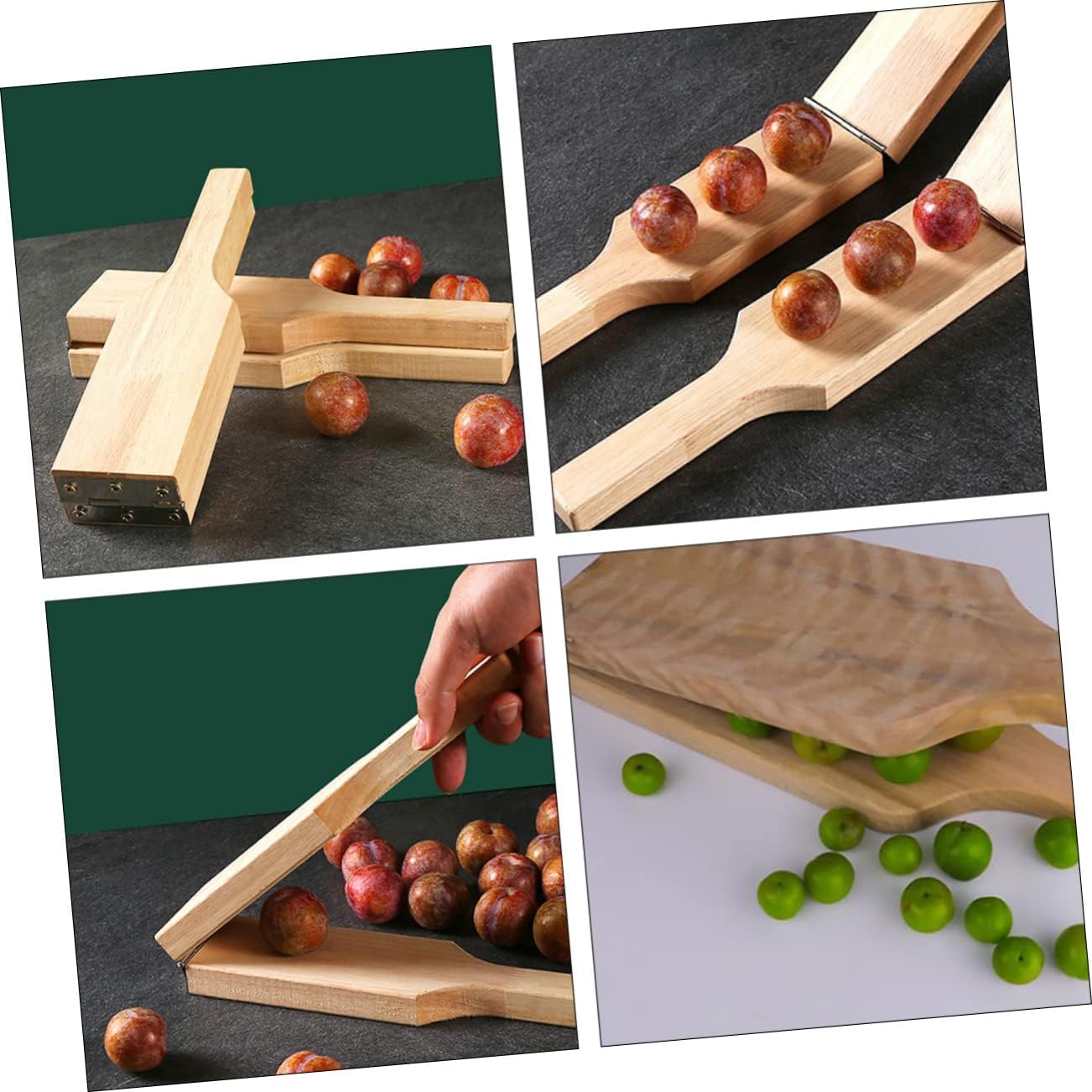 1pc Wooden Nut Cracker Garlic Clamp Multipurpose Fruit Clipper Easy to Use and Clean Walnut Opener Food Clipper