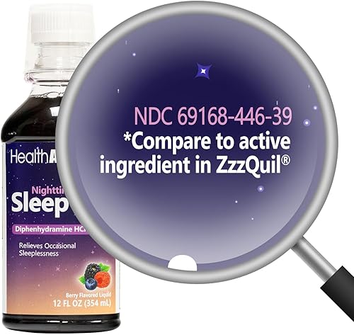 Miniatura 3 de HealthA2Z Ayuda para dormir nocturno  Difenhidramina 50 mg HCl 12 onzas líquidas  Acción rápida