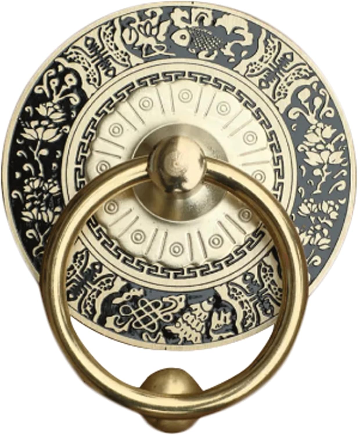 Antique Brass Door Knockers Chinese Antique Door Handle Wooden Door Round Ring Knocker Pulls for Holiday Home Decor