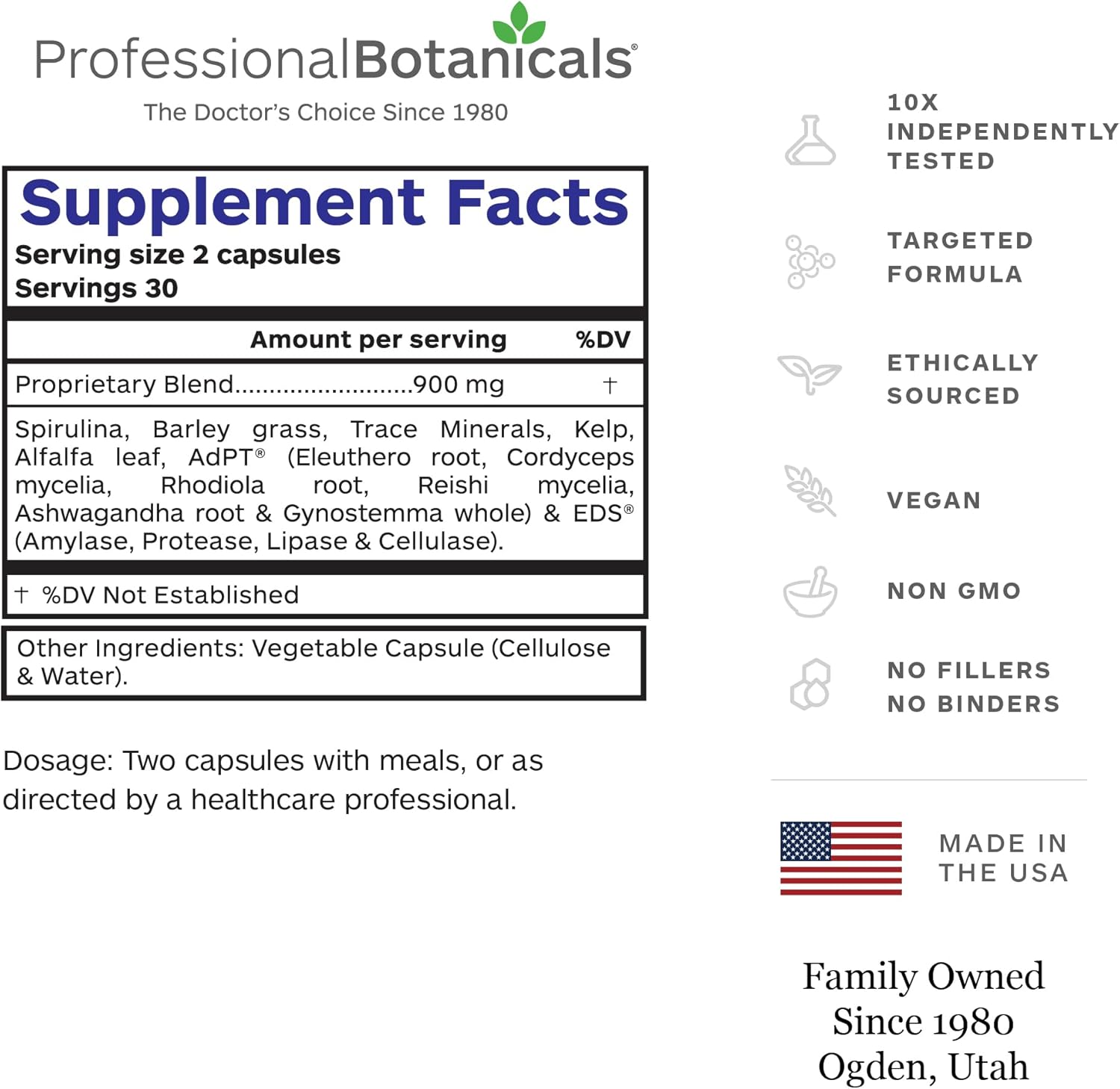 Immu-Stem Viral Support Green Complex– Immune Support Supplement with Spirulina, Adaptogens & Greens – Cellular Energy, Daily Immune Defense, NK Cell Support, Capsule Greens Alternative – 60 Capsules