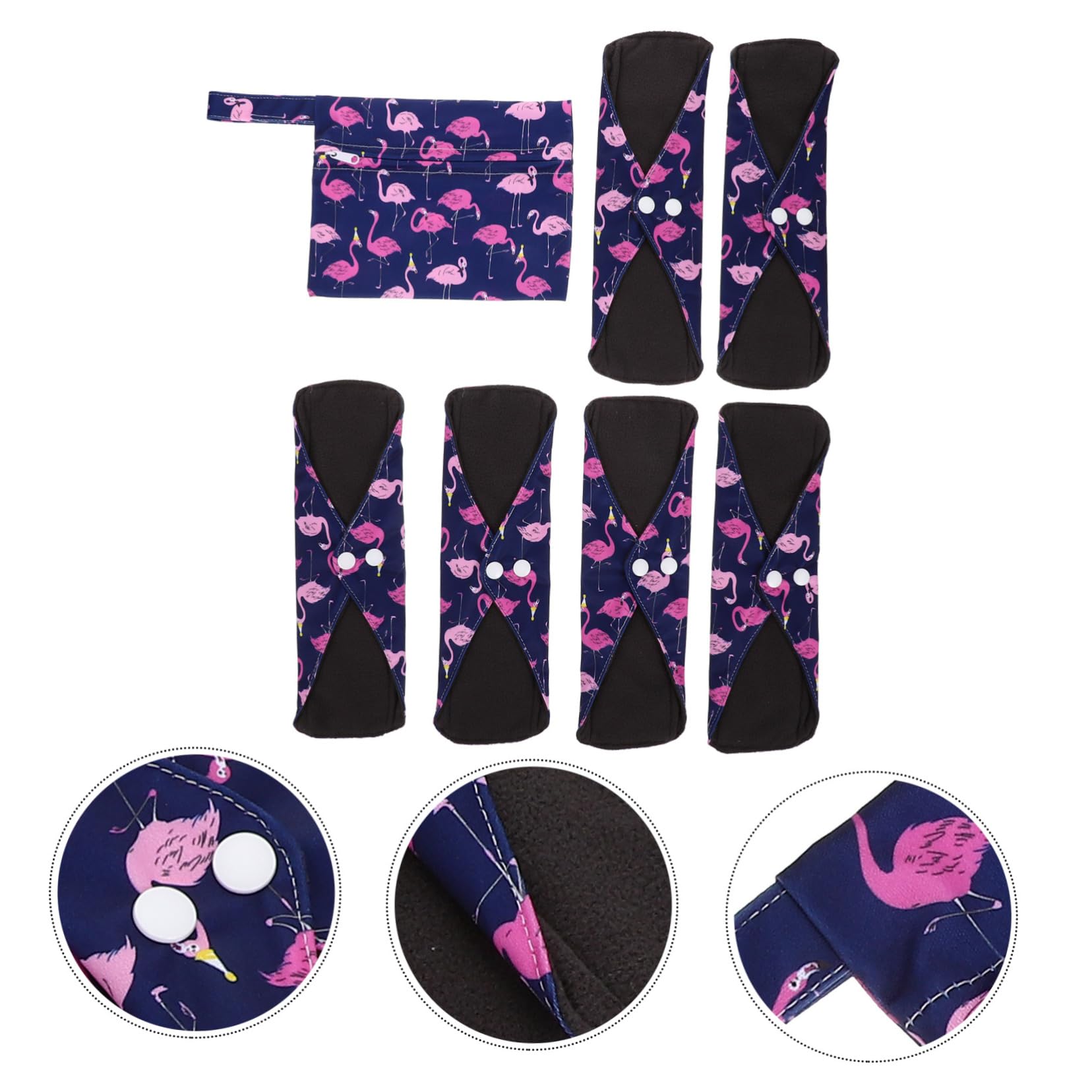 1juego Compresas Menstruales Reutilizables Lavables Para Mujeres De Almohadillas Femeninas De Almacenamiento Accesorio Conveniente Para Menstruación y Postparto