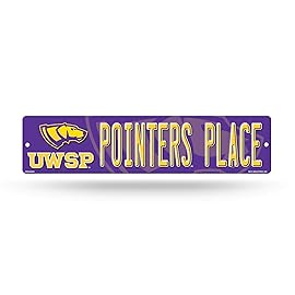 Rico Industries NCAA Wisconsin-Stevens Point Pointers Plastic 4 x 16 Street Sign