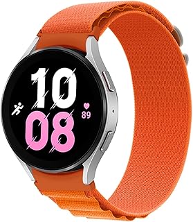 Fulsaxad for Samsung Galaxy Watch 5/4 Band 44mm 40mm,Alpine Loop Galaxy Watch 5 Pro Band 45mm/Galaxy Watch 4 classic 46mm 42mm,Women men no gap Stretchy 20mm Nylon Sport Strap G‑Hook Wristband