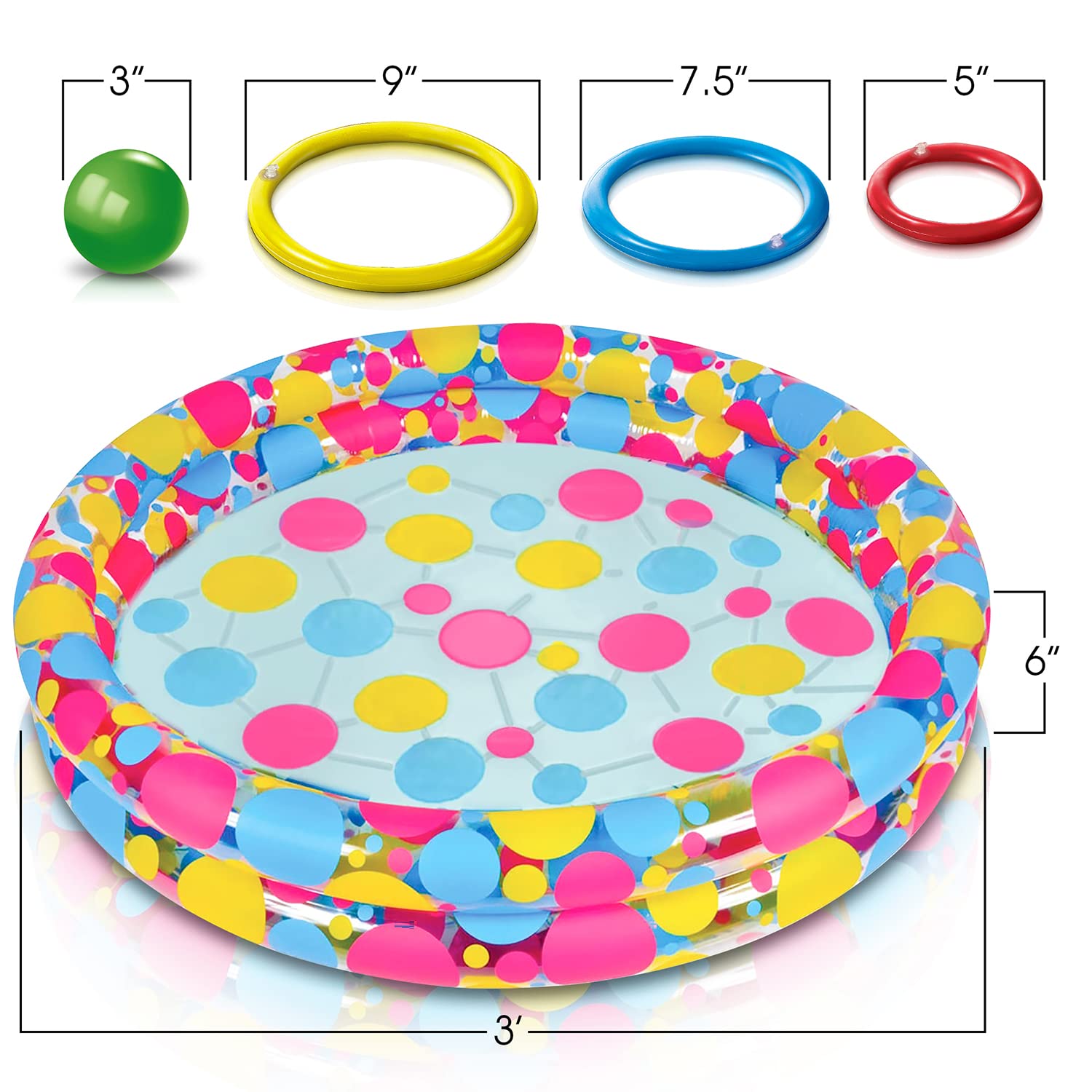 Jeu Gonflable De Lancer D'Anneaux 4 Licornes Sunnylife - Les Bambetises