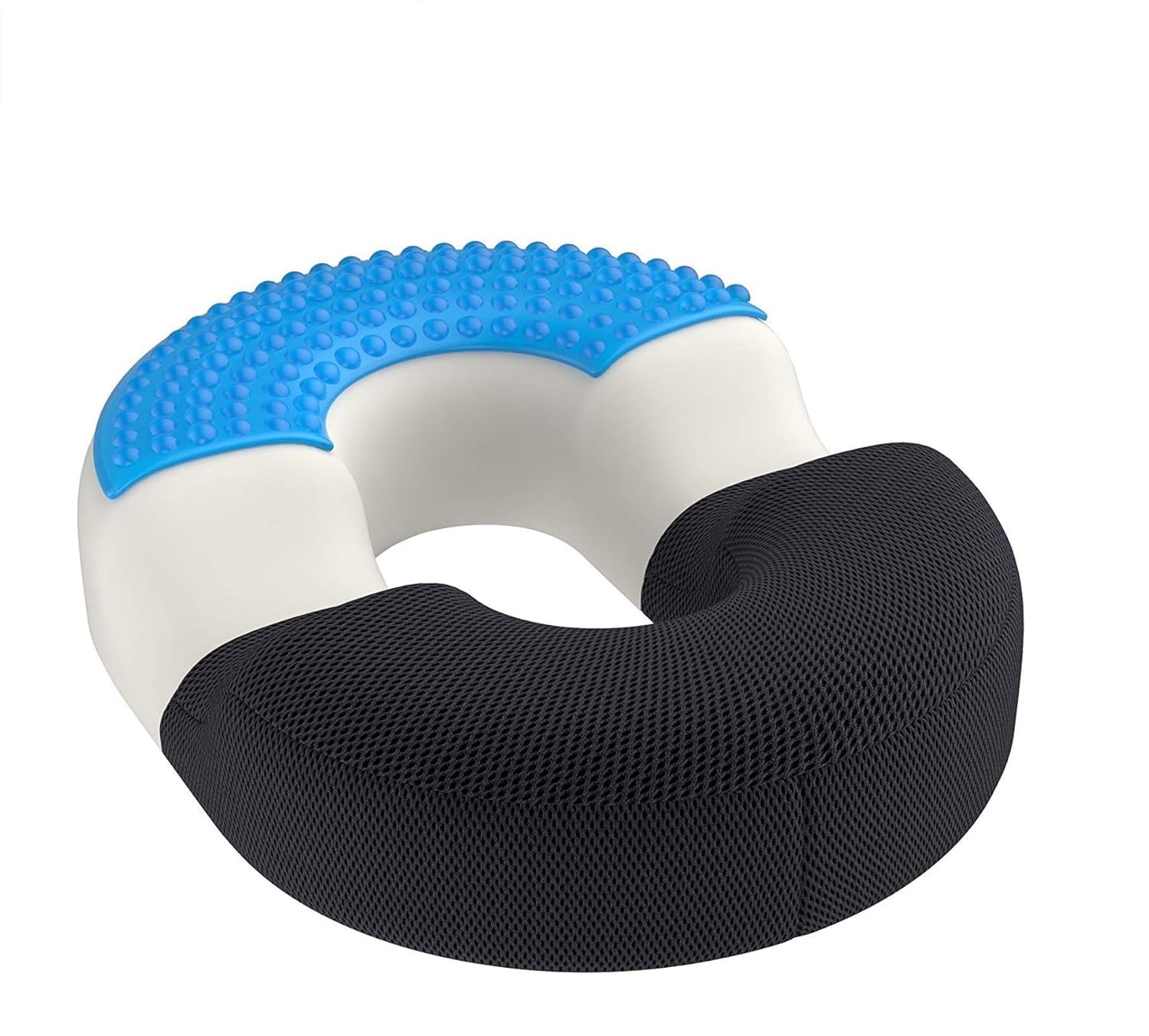 Cuscino da seduta in memory foam ad alta densità con gel rinfrescante, sollievo dal dolore per coccige, pile, sciatica, fistola, emorroidi