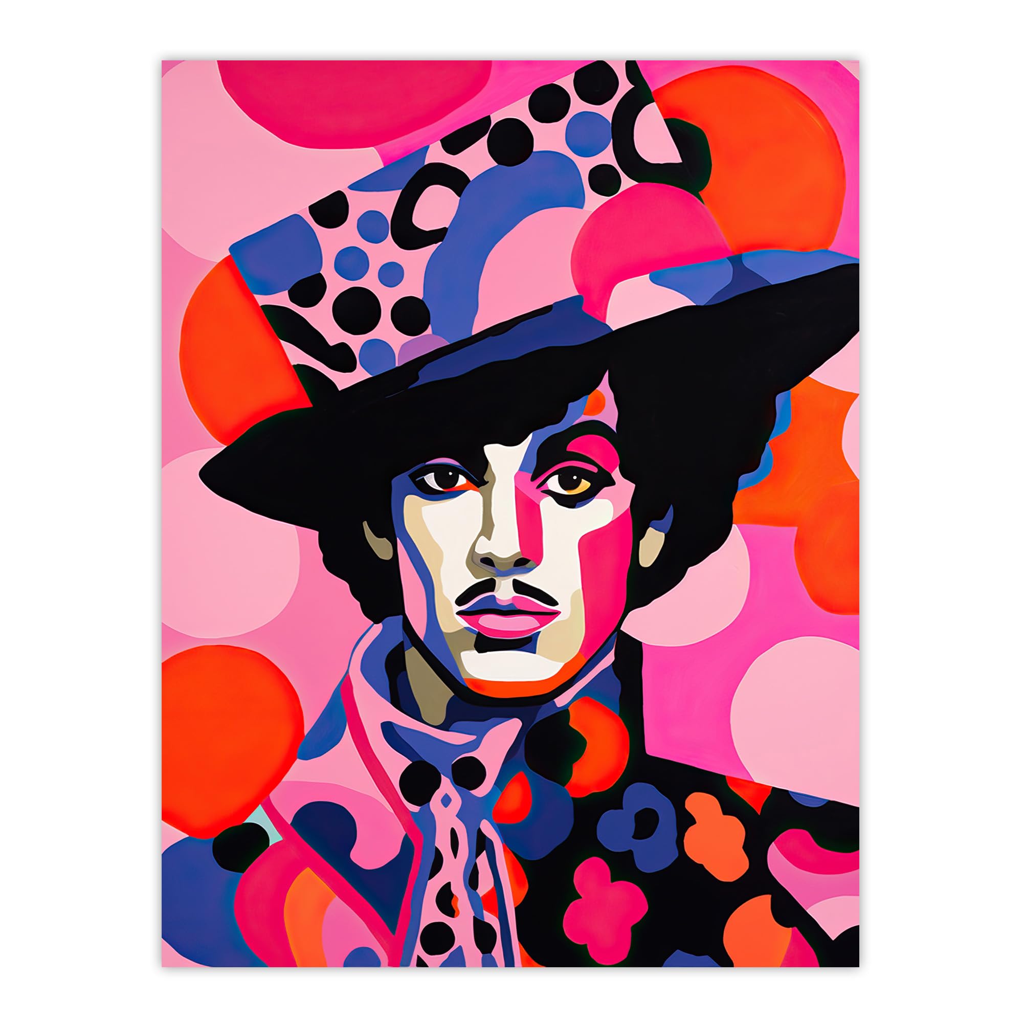 Wee Blue Coo The Artist Bright Portrait Pop Music Icon Extra Large XL Wall Art Poster Print